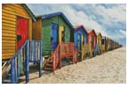 (image for) Beach Huts in a Row (Facebook Group) - Cross Stitch Chart