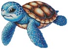 Blue Baby Turtle - Cross Stitch Chart @ (image for) Blue Baby Turtle - Cross Stitch Chart @