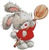 (image for) Bunny with Spoon - Cross Stitch Chart