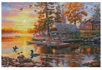 Canoe Camp Buffalo - Cross Stitch Chart (image for) Canoe Camp Buffalo - Cross Stitch Chart
