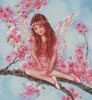 Cherry Blossom Fairy (Large) - Cross Stitch Chart (image for) Cherry Blossom Fairy (Large) - Cross Stitch Chart