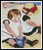 (image for) Children on the Beach Card - Cross Stitch Chart