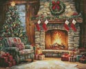 (image for) Christmas Fireplace (Facebook Group) - Cross Stitch Chart @