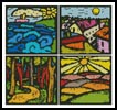 (image for) Colourful Landscape Sampler - Cross Stitch Chart
