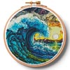 (image for) Colourful Ocean Hoop (Large) - Cross Stitch Chart @