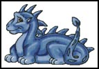 (image for) Cute Dragon (Blue) - Cross Stitch Chart