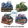 (image for) Dragon Book Guardians (Large) Bundle - Cross Stitch Chart @