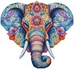 Elephant Mandala 3 - Cross Stitch Chart @ (image for) Elephant Mandala 3 - Cross Stitch Chart @
