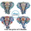 (image for) Elephant Mandala Bundle (Large) - Cross Stitch Chart @