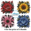 (image for) Fancy Flowers Bundle - Cross Stitch Chart @