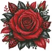 Fancy Rose - Cross Stitch Chart @ (image for) Fancy Rose - Cross Stitch Chart @