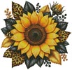 Fancy Sunflower - Cross Stitch Chart @ (image for) Fancy Sunflower - Cross Stitch Chart @