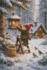 (image for) Feeding Feathered Friends in Winter (Large) - Cross Stitch Chart @