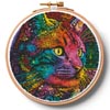Felis Hoop (Extra Large) - Cross Stitch Chart (image for) Felis Hoop (Extra Large) - Cross Stitch Chart