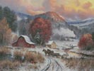 Fence Mending (Large) - Cross Stitch Chart (image for) Fence Mending (Large) - Cross Stitch Chart