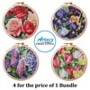 (image for) Floral Bunch Hoop Bundle - Cross Stitch Chart @