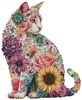 (image for) Floral Cat 3 (Large) - Cross Stitch Chart @