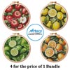(image for) Fruits Hoop Bundle - Cross Stitch Chart @
