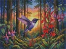 Goodnight Hummingbird (Large) - Cross Stitch Chart (image for) Goodnight Hummingbird (Large) - Cross Stitch Chart