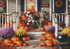 Halloween Front Porch (Large) - Cross Stitch Chart @ (image for) Halloween Front Porch (Large) - Cross Stitch Chart @