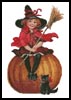 (image for) Halloween Witch - Cross Stitch Chart
