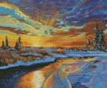 January Sunrise - Cross Stitch Chart (image for) January Sunrise - Cross Stitch Chart