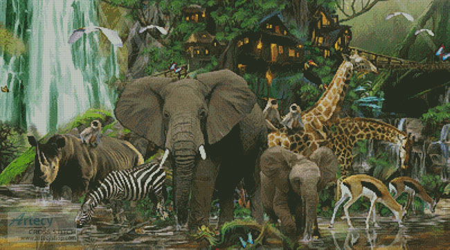 (image for) African Rainforest - Cross Stitch Chart