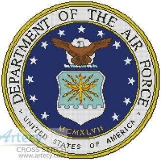 (image for) Air Force Seal - Cross Stitch Chart