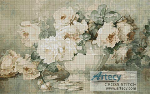 (image for) Antique Roses - Cross Stitch Chart