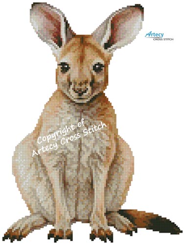 (image for) Baby Kangaroo - Cross Stitch Chart @