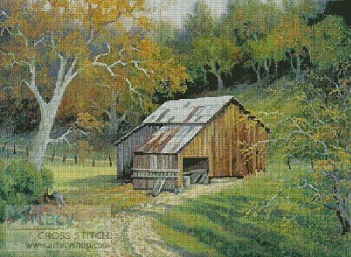 (image for) Barn on Crystal Springs Road - Cross Stitch Chart