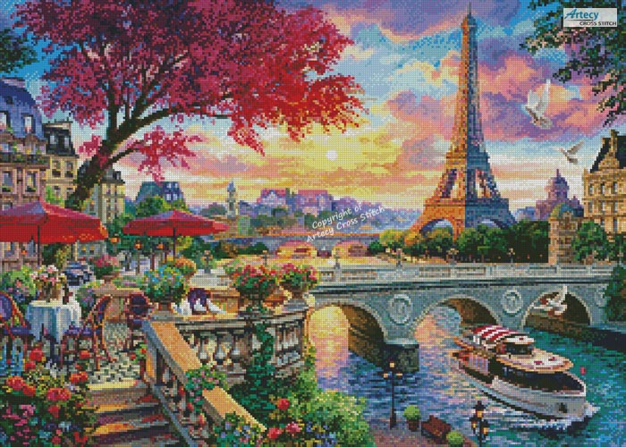 (image for) Blooming Paris - Cross Stitch Chart