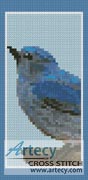 (image for) Blue Bird Bookmark - Cross Stitch Chart