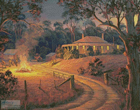(image for) Bush Bonfire (Crop) - Cross Stitch Chart