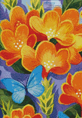 (image for) Butterfly Blue (Crop) - Cross Stitch Chart