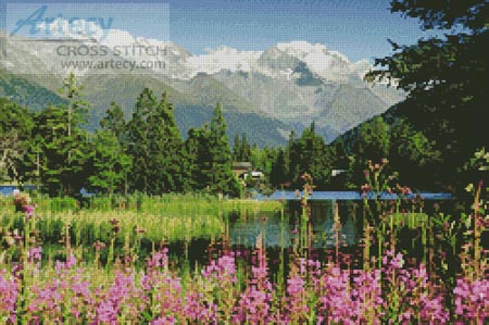 Champex, Switzerland - Cross Stitch Chart (image for) Champex, Switzerland - Cross Stitch Chart