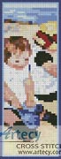(image for) Children on the Beach Bookmark - Cross Stitch Chart