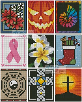 (image for) Cross Stitch Card Collection 2 - Cross Stitch Chart