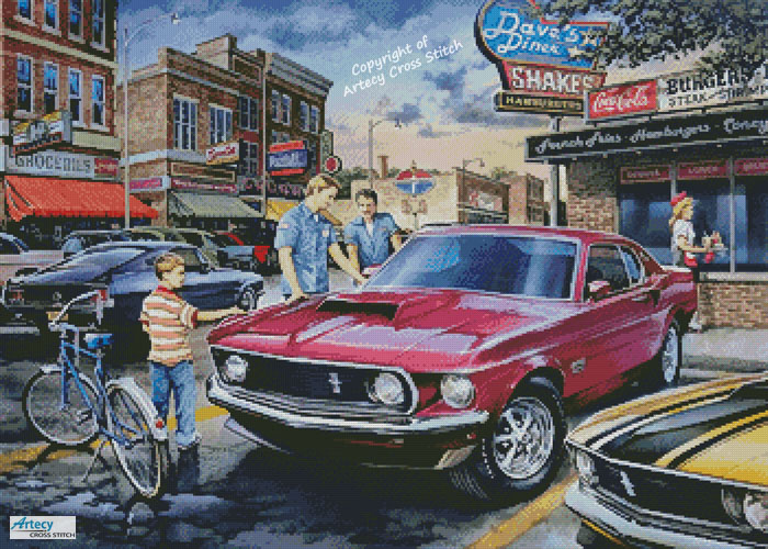 (image for) Dave's Diner - Cross Stitch Chart