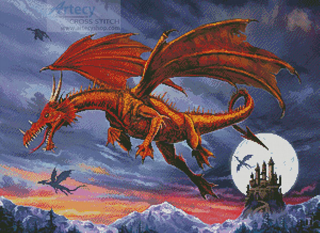 (image for) Dragon Flight - Cross Stitch Chart