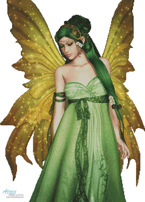 (image for) Fairy of the Forest (No Background) - Cross Stitch Chart