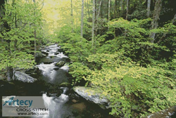 (image for) Forest Stream - Cross Stitch Chart