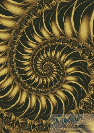 (image for) Fractal Spiral 2 - Cross Stitch Chart