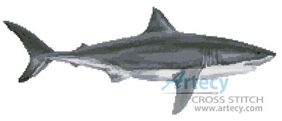 (image for) Great White Shark - Cross Stitch Chart