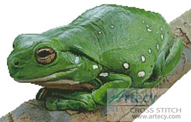 (image for) Green Tree Frog - Cross Stitch Chart