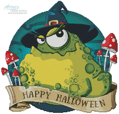 (image for) Halloween Toad - Cross Stitch Chart