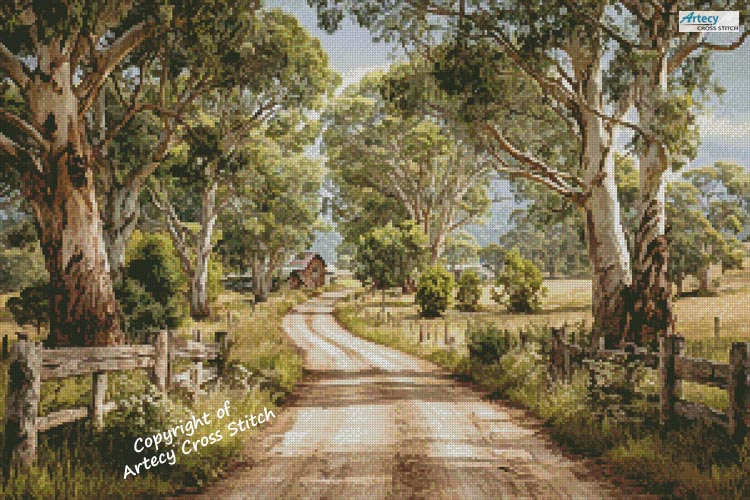 (image for) Home in the Australian Bush - Cross Stitch Chart @