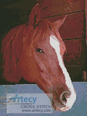 (image for) Horse Head - Cross Stitch Chart