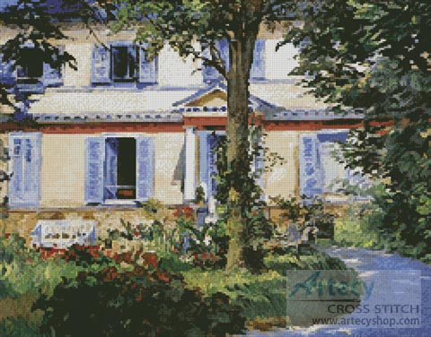(image for) House at Rueil - Cross Stitch Chart
