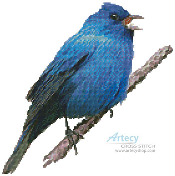 (image for) Indigo Bunting - Cross Stitch Chart